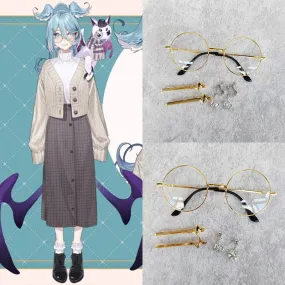 Virtual YouTuber Nijisanji LazuLight Elira Pendora April 2023 Costume Glasses Hairpin Earrings Ear Clips Cosplay Accessory Prop