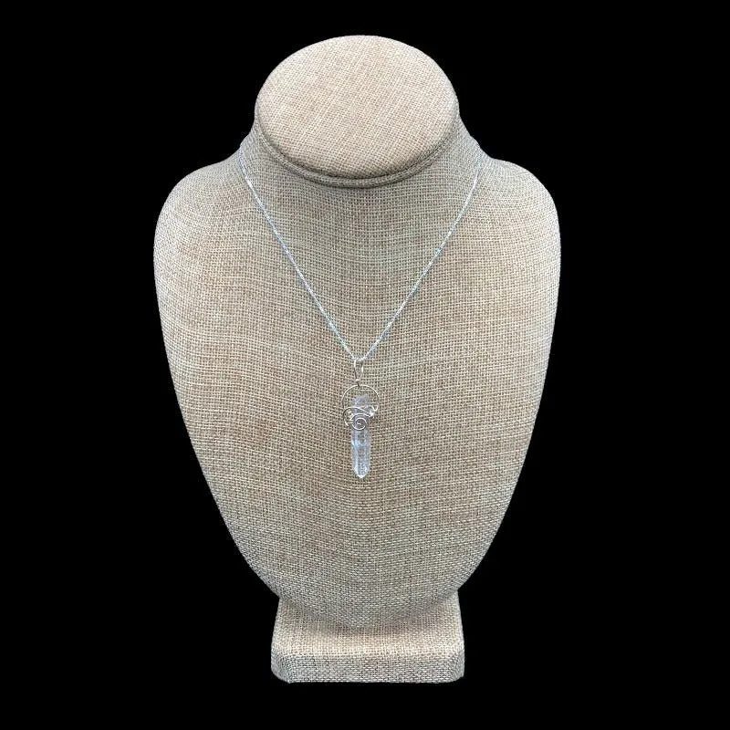 Wire Wrapped Crystal Point Necklace