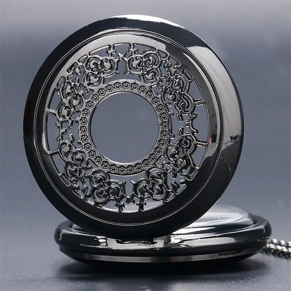 Women's Vintage Quartz Half Hunter Pocket Watch - Aura Silver