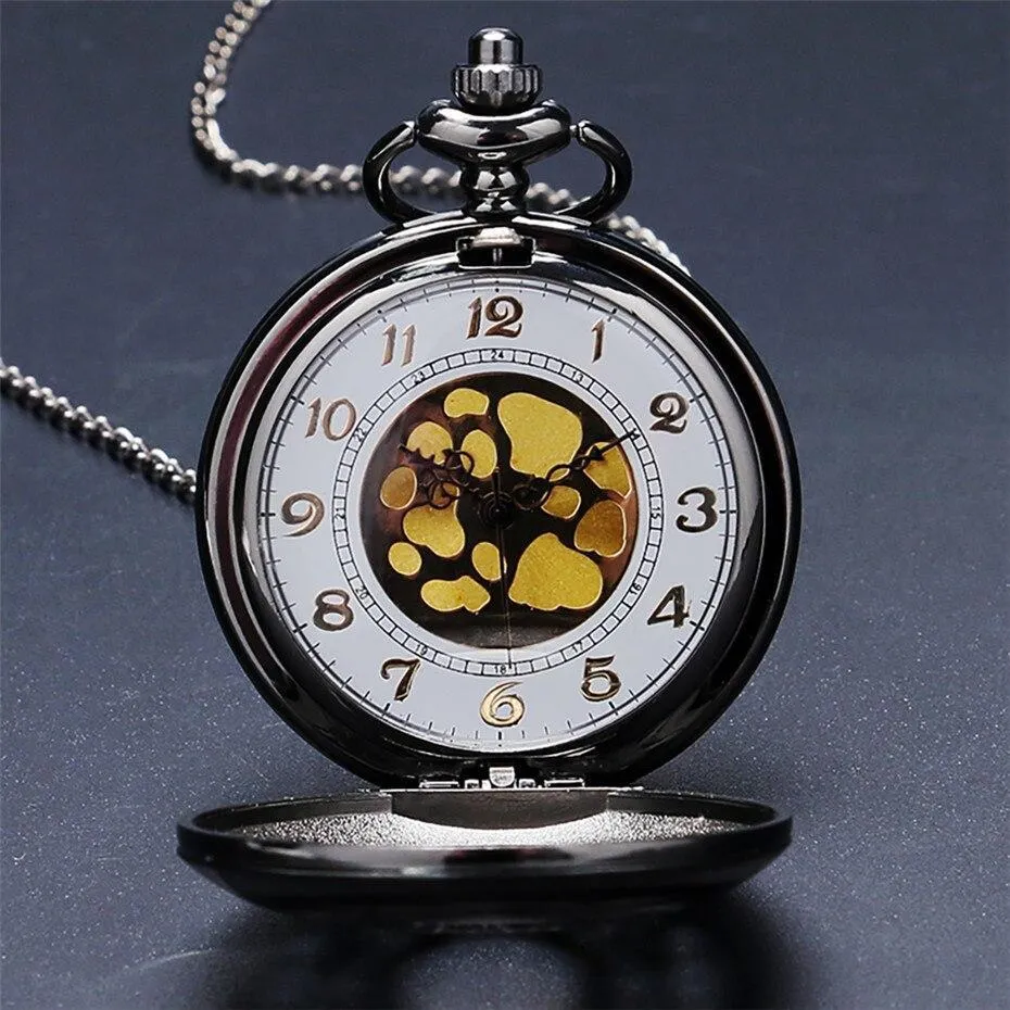 Women's Vintage Quartz Half Hunter Pocket Watch - Aura Silver