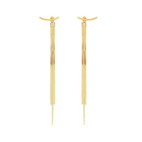Yellow Chimes Earrings for Women and Girls Fashion Golden Dangler Earrings | Gold Plated Long Chain Tassel Danglers Earrings | Birthday Gift for Girls and Women Anniversary Gift for Wife