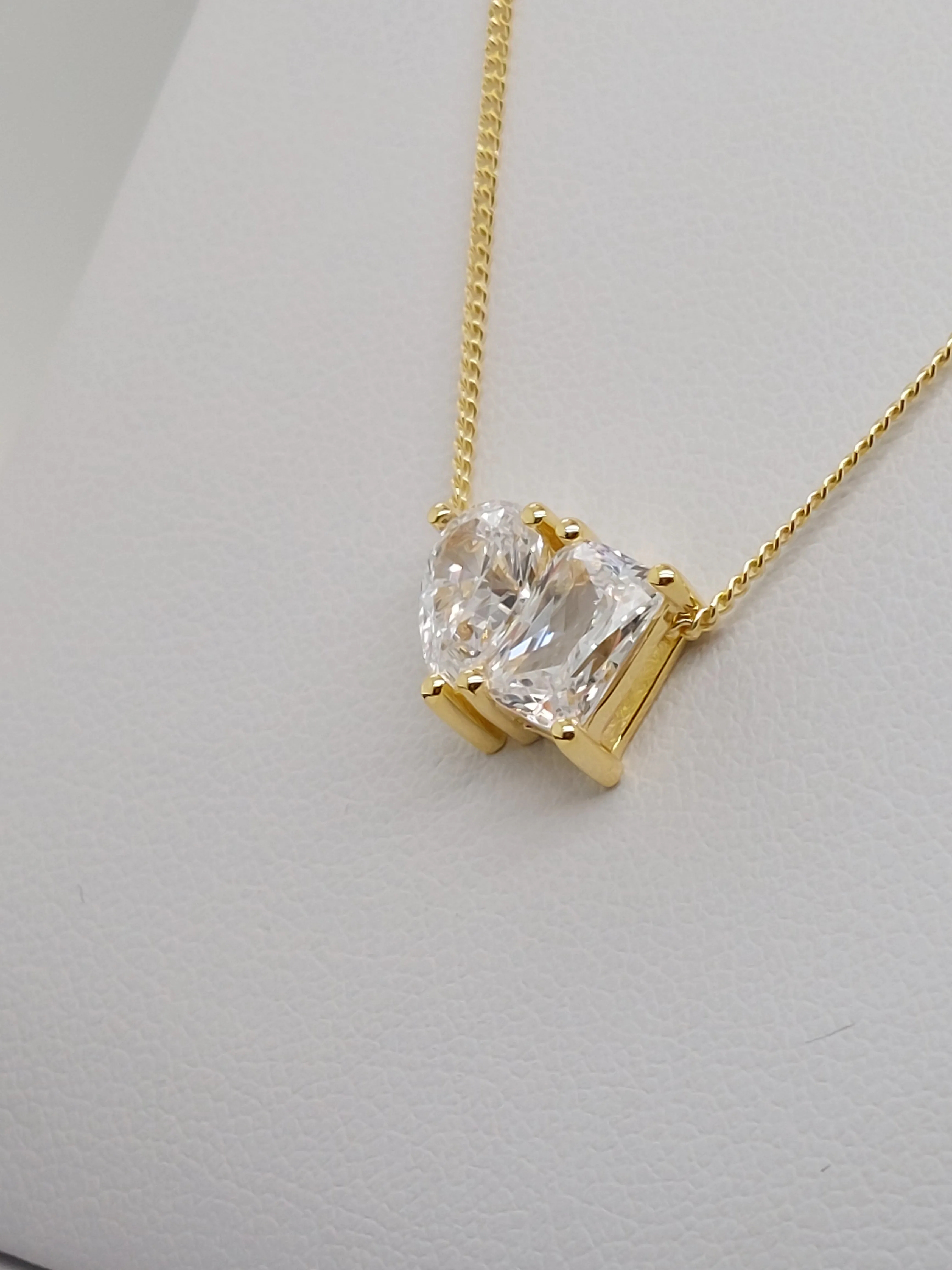 Yellow Pear & Emerald Cut Necklace