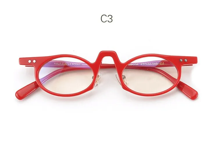Yujo Unisex Full Rim Small Oval Acetate Reading Glasses HP236