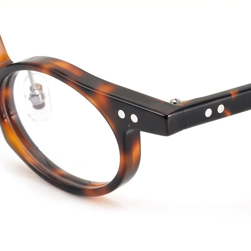 Yujo Unisex Full Rim Small Oval Acetate Reading Glasses HP236
