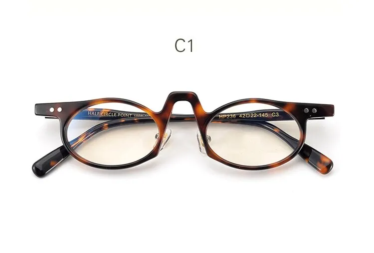 Yujo Unisex Full Rim Small Oval Acetate Reading Glasses HP236