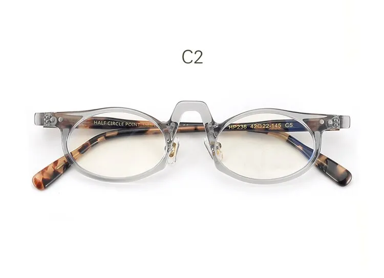 Yujo Unisex Full Rim Small Oval Acetate Reading Glasses HP236