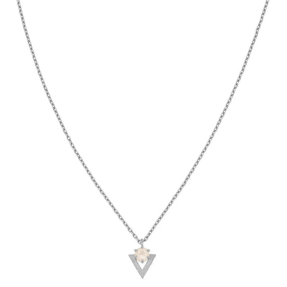 Zoe & Morgan Violet Necklace - Sterling Silver & Rose Quartz