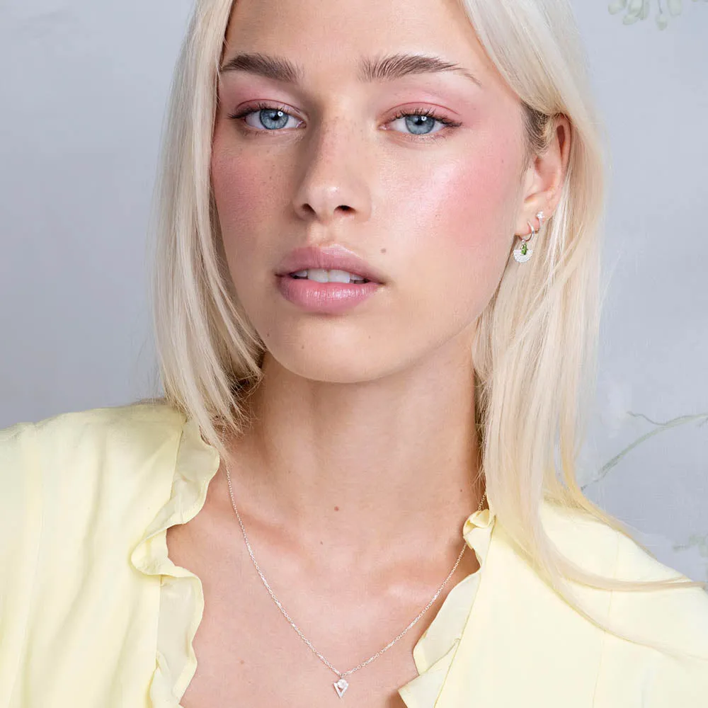 Zoe & Morgan Violet Necklace - Sterling Silver & Rose Quartz